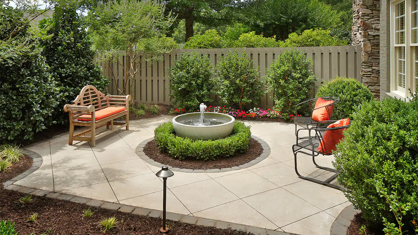 Installing a Fountain in a Concrete Patio