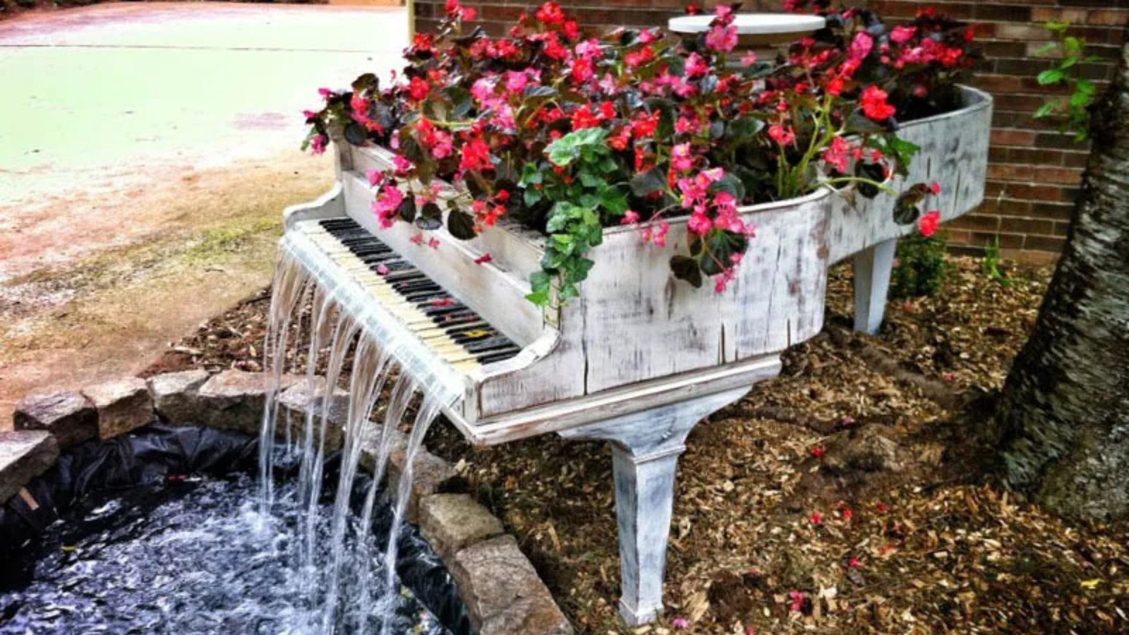 Repurposing Old Items into DIY Fountains