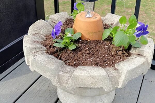 Repurposing Old Items into DIY Fountains